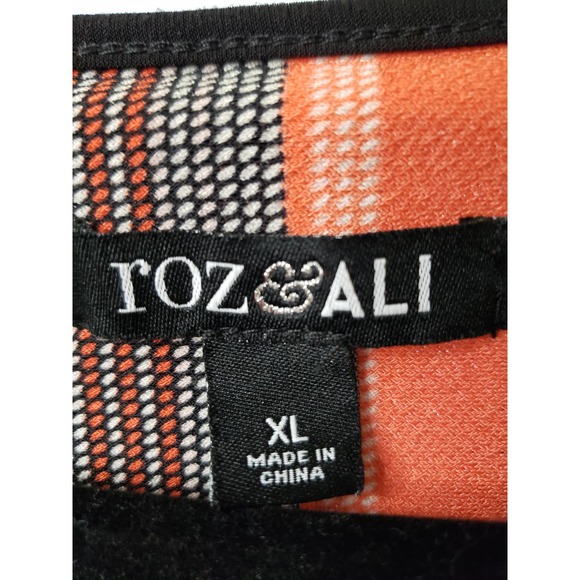 Roz and Ali Multicolored Vertical Striped Blouse. - Picture 4 of 4